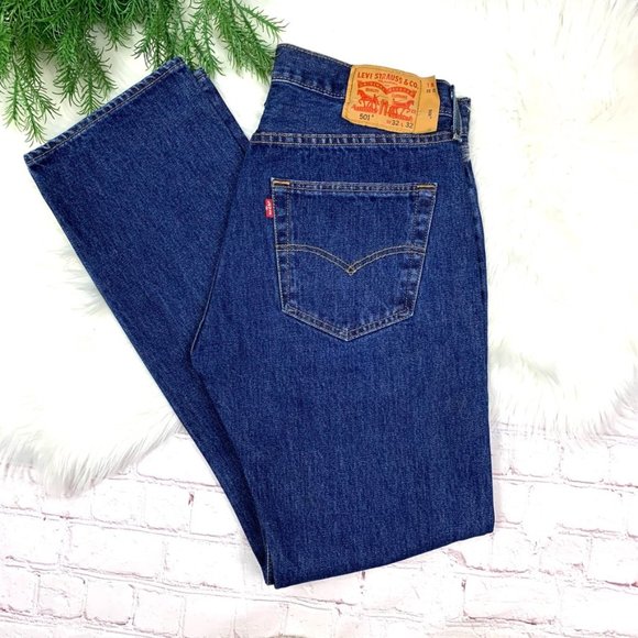 👖NEW |•LEVI'S•| 501Button Fly Jeans 32x32 👖 - Picture 2 of 9
